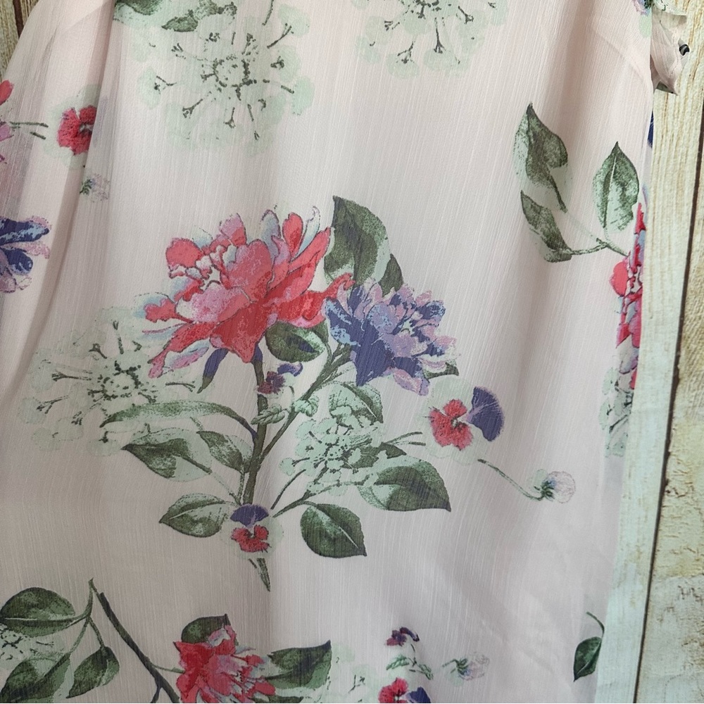 Motherhood Maternity Small Blush Pink Floral Flowy Dress - Picture 3 of 4